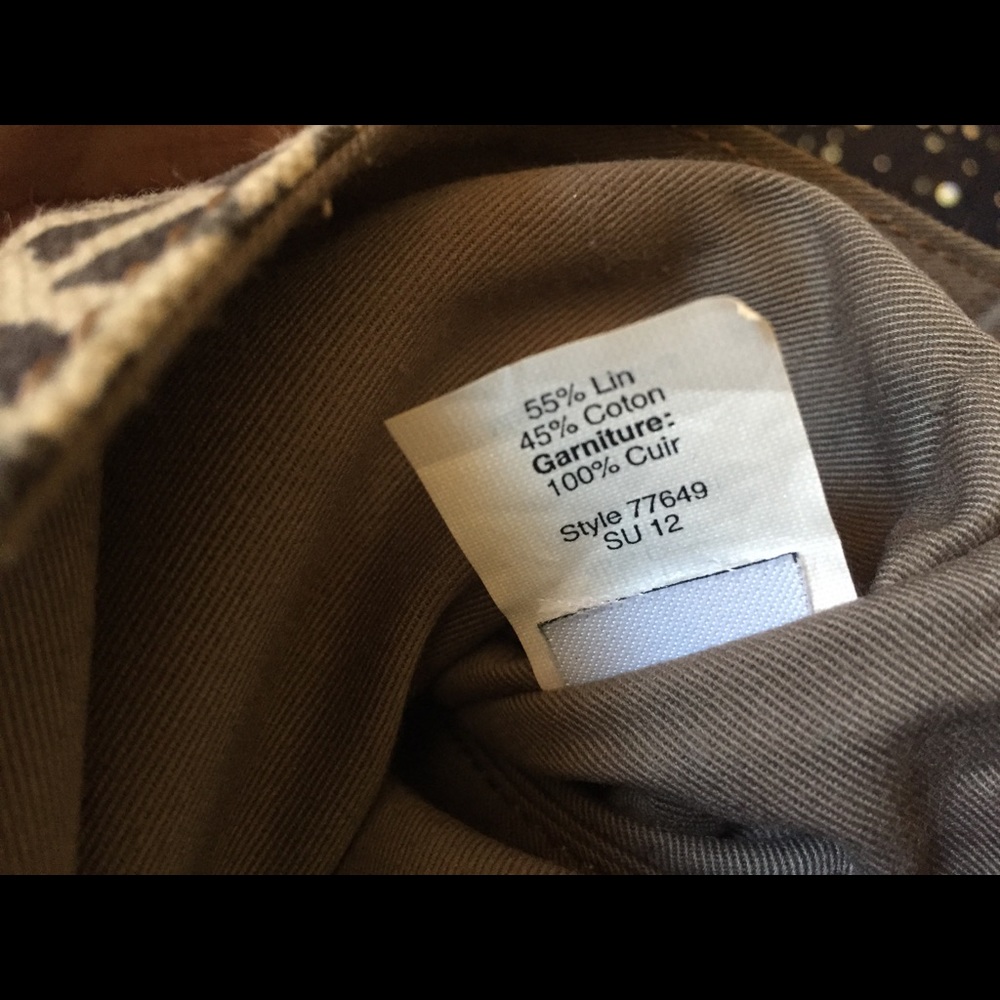 J.CREW LEOPARD Prnt LEATHER TRIM Clutch TRENDY LUX - Picture 4 of 6